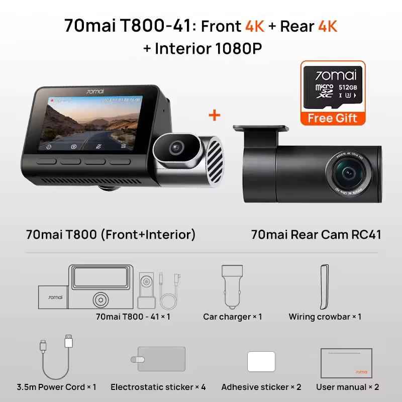 70mai Dash Cam 4K T800