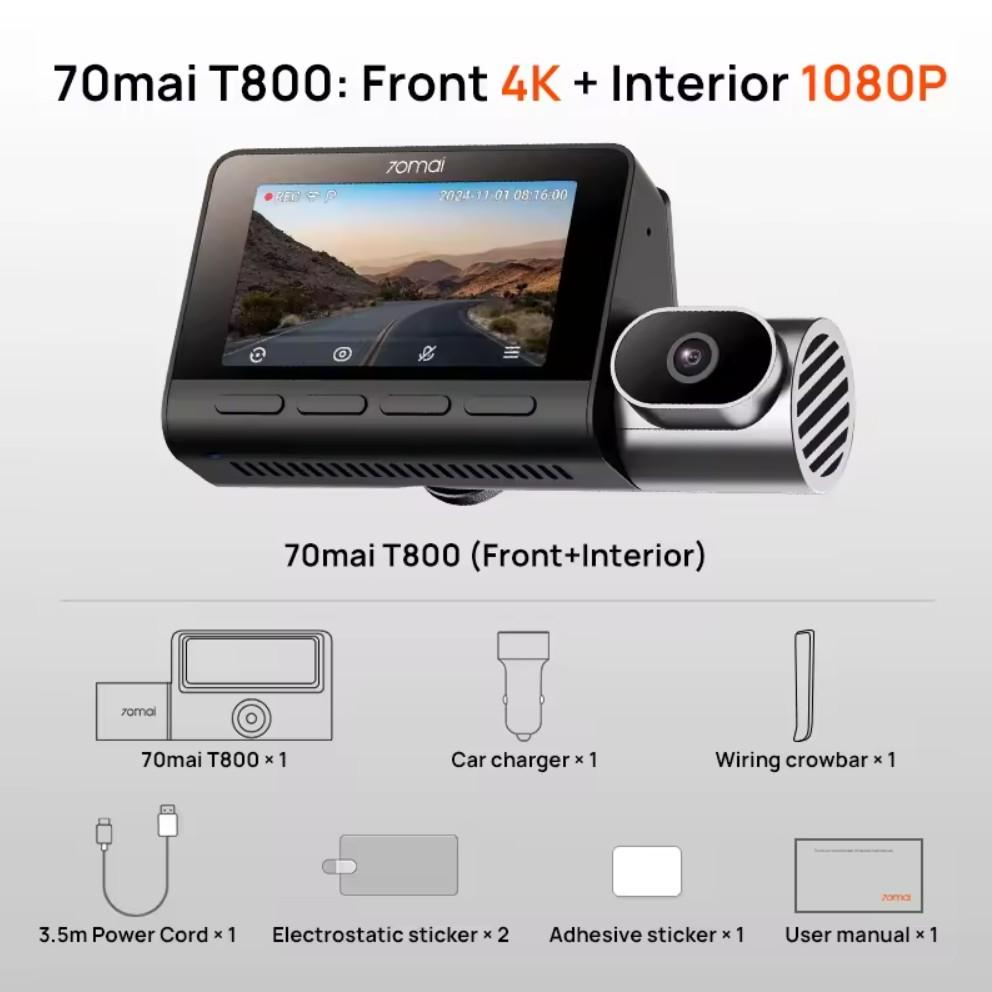 70mai Dash Cam 4K T800