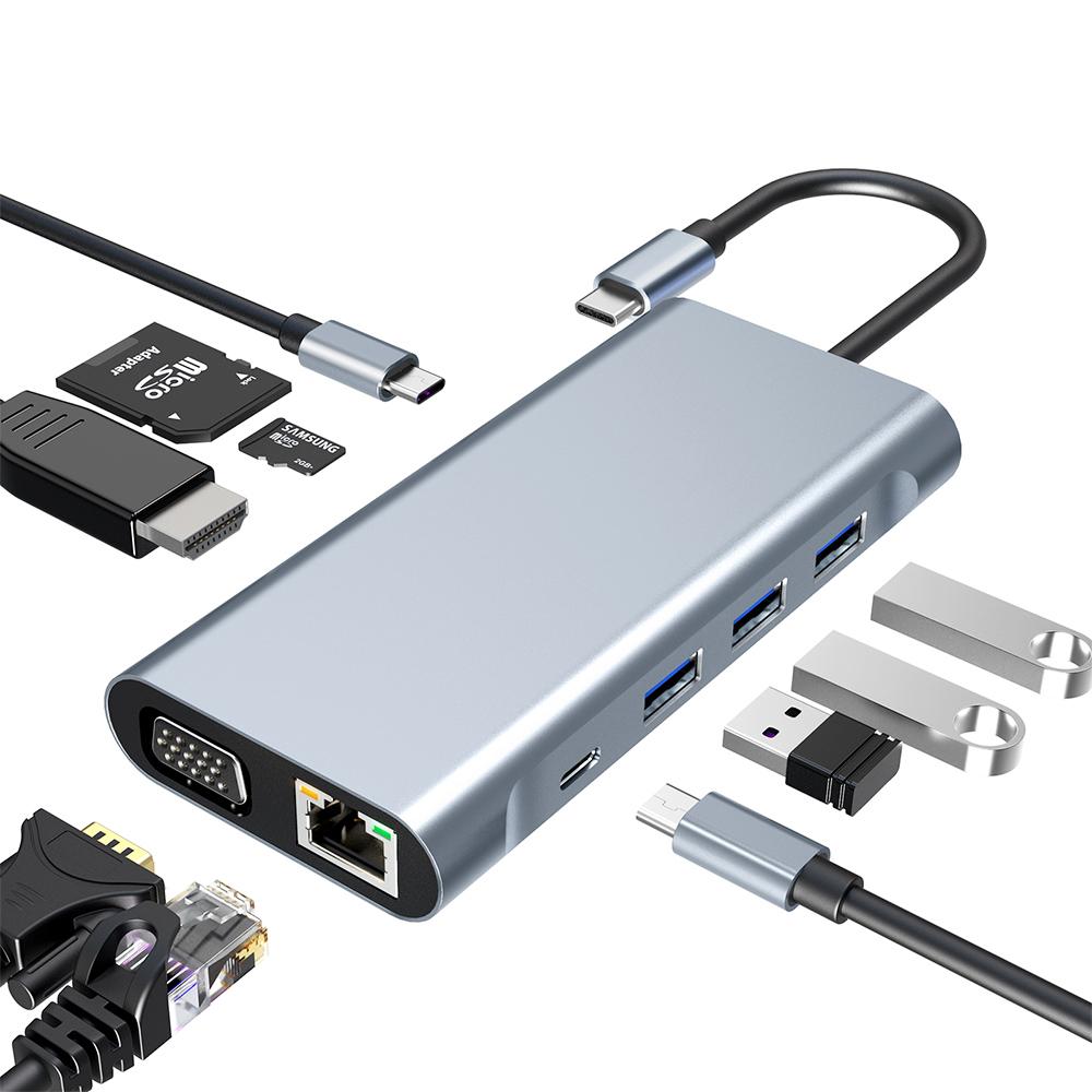 USB-C hub 10 v 1