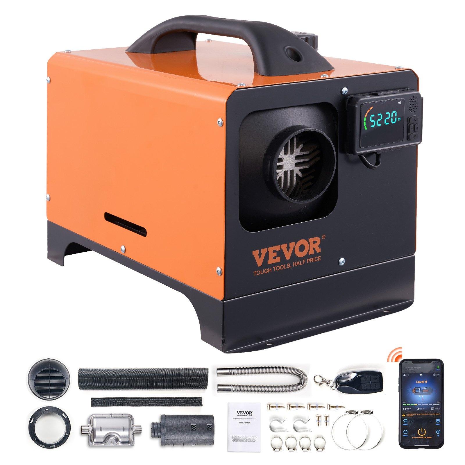 Vevor 5/8 kW skrinkové kúrenie (horizontálne)