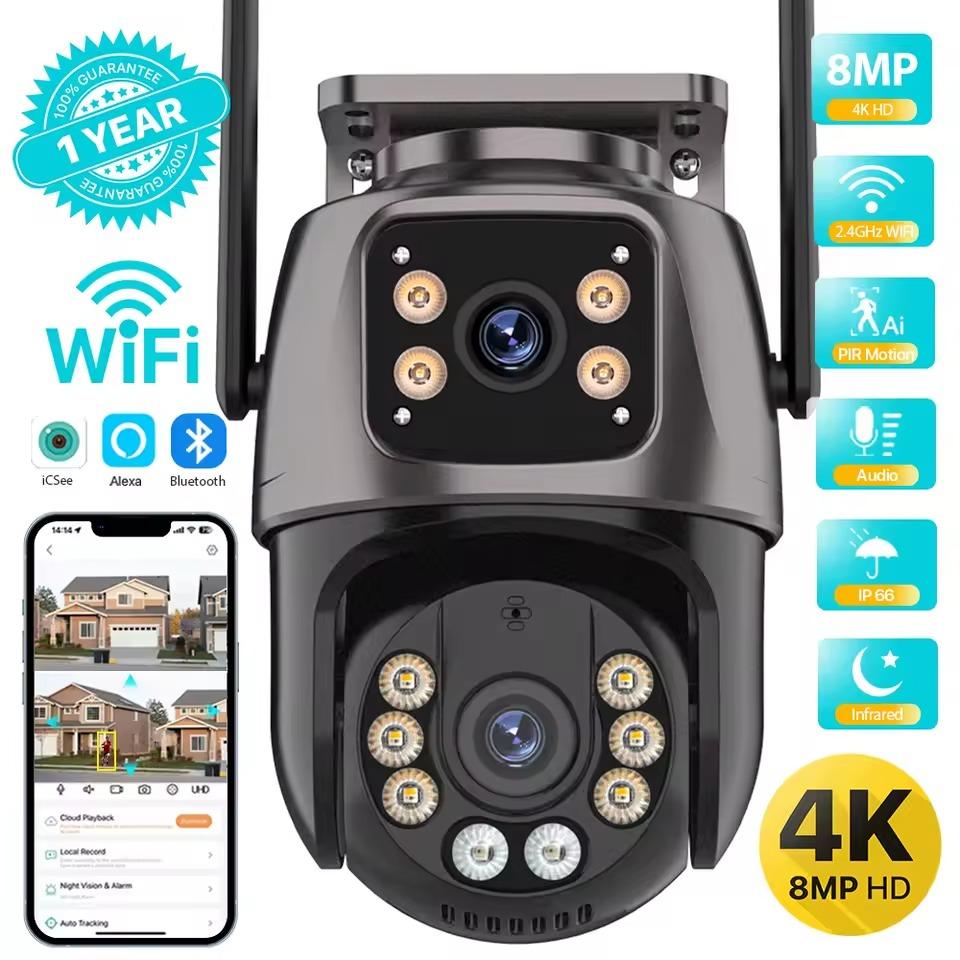 8 MP/4 MP lacná dual WiFi IP kamera