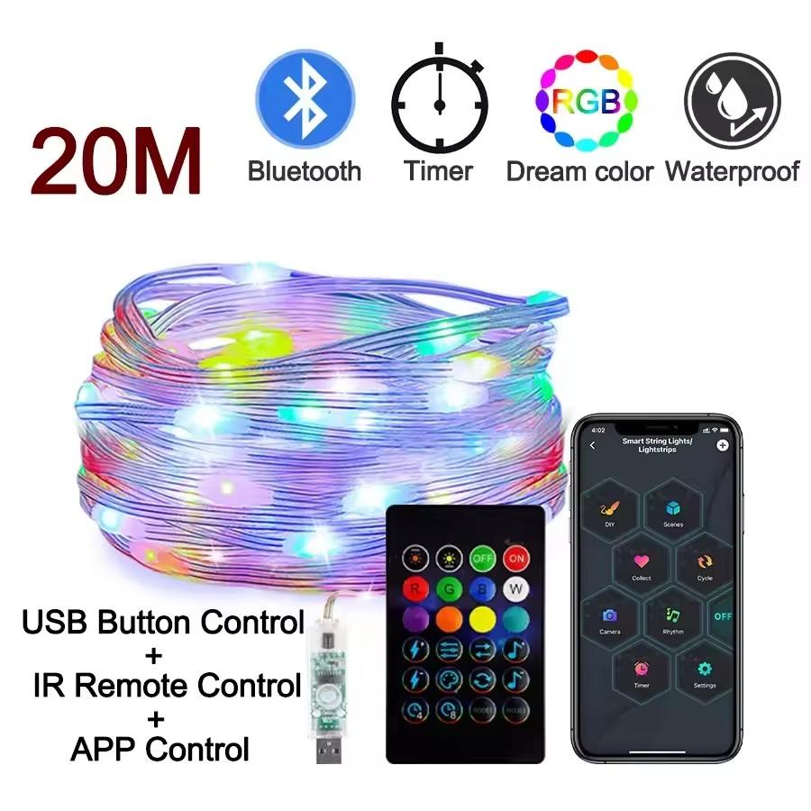 Lacné RGB smart svetlá na stromček
