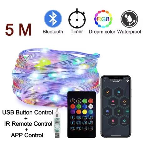 Lacné RGB smart svetlá na stromček