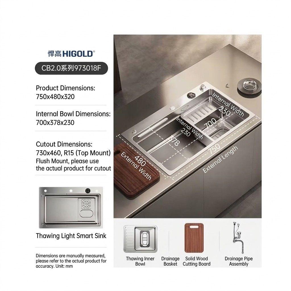 HIGOLD Smart Defrosting Kitchen Sink
