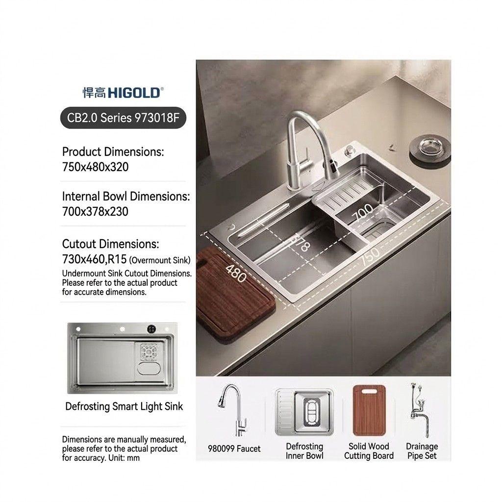 HIGOLD Smart Defrosting Kitchen Sink