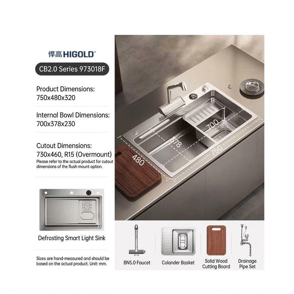 HIGOLD Smart Defrosting Kitchen Sink