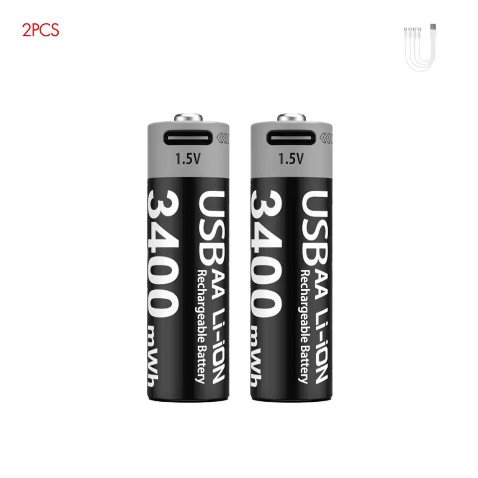Kuugro dobíjateľné Li-ion AAA/AA batérie na USB-C